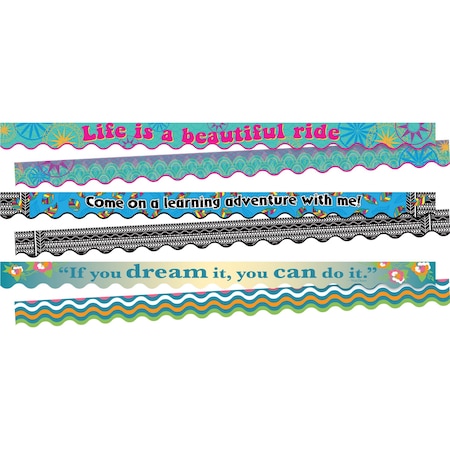 Barker Creek Life Quotes Double-Sided Scalloped Trim Set, 3 designs, 39/set, PK39 4049